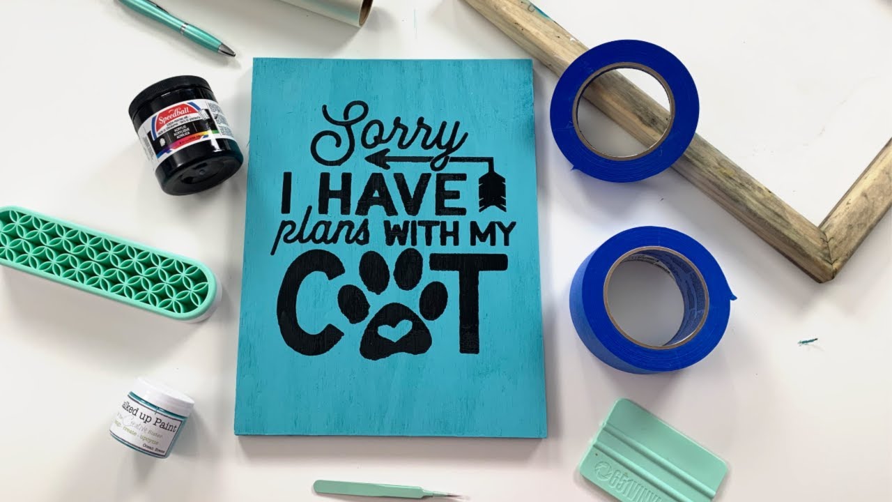 How To Screen Print on Wood Using Vinyl and Cricut