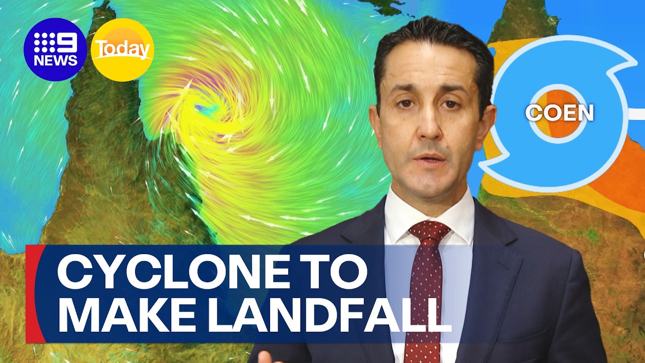 Tropical Cyclone Narelle barrels towards the Far North Queensland coast | 9 News Australia
