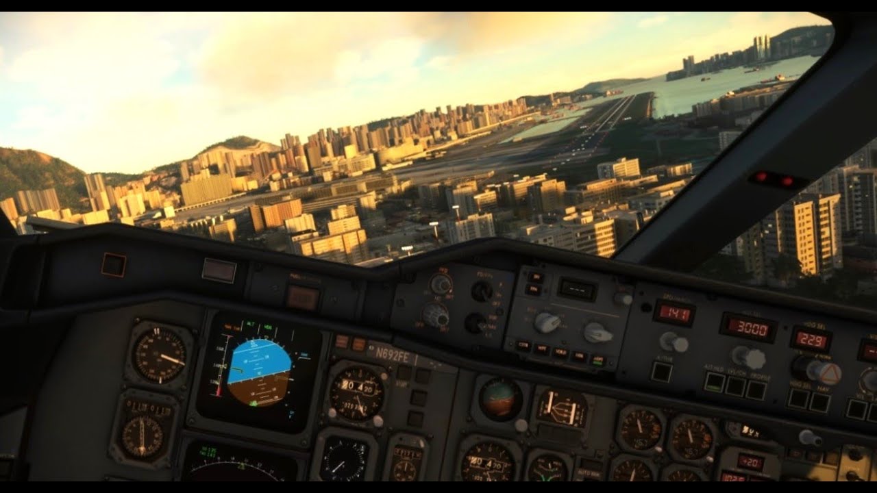 MSFS | iniBuilds A300-600 | FSRealistic Pro | Kai Tak Landing [VHHX]