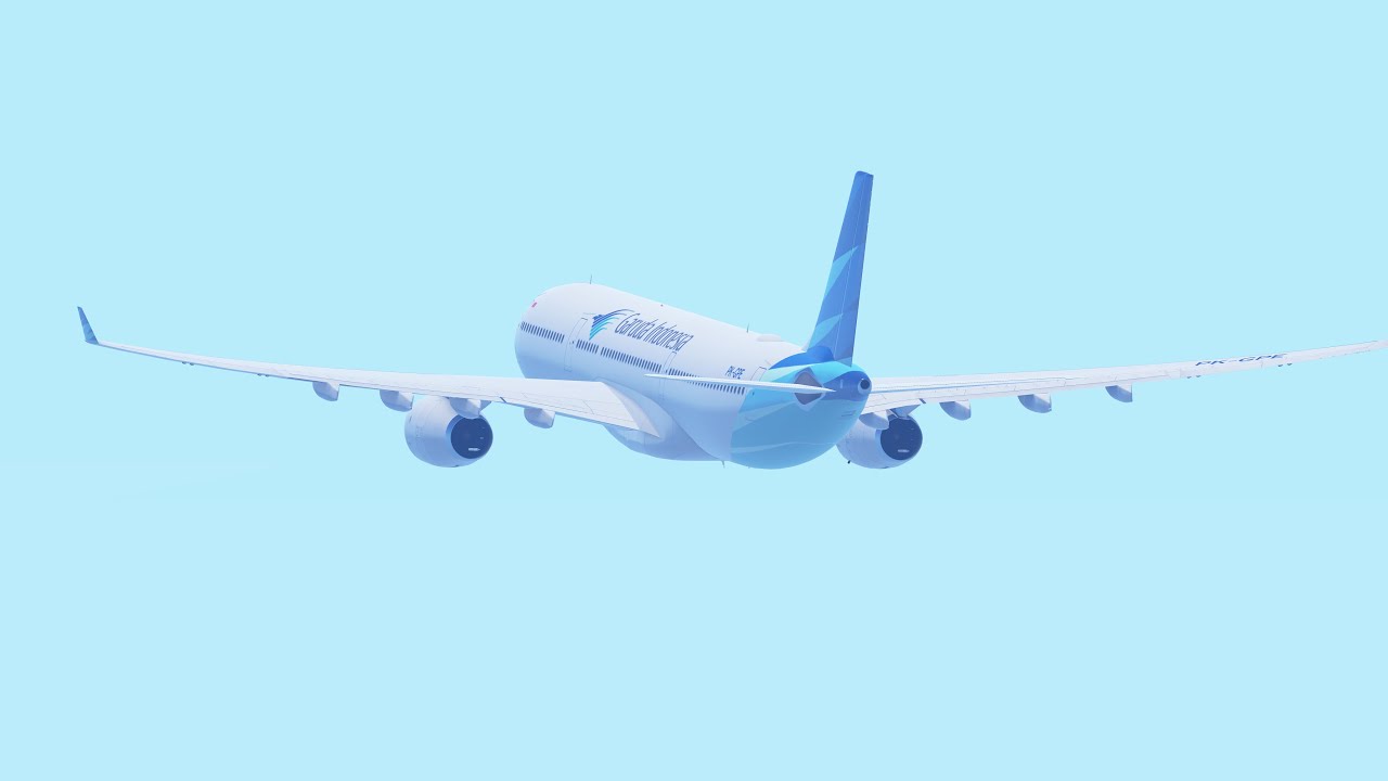 Garuda Indonesia Airbus A330-300 takeoff CGK/WIII RWY 25R (Infinite Flight)