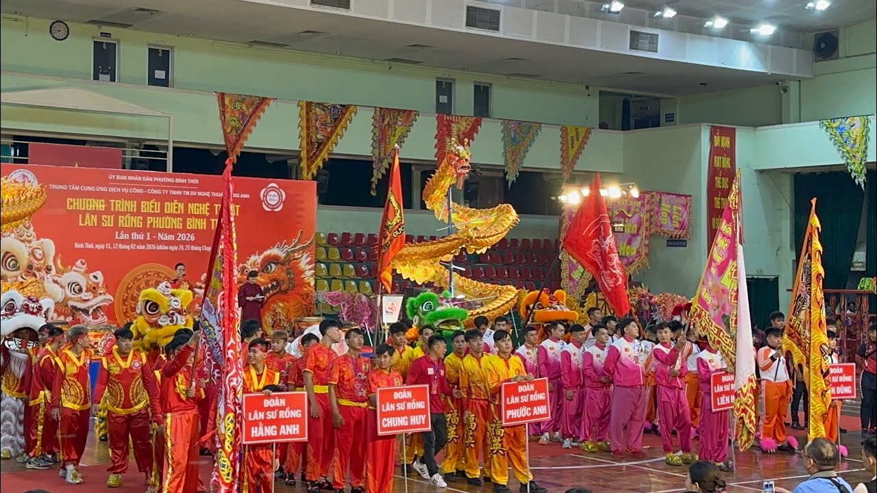 11/02/2026 Chương Trình Biểu Diễn Nghệ Thuật Lân Sư Rồng Phường Bình Thới 