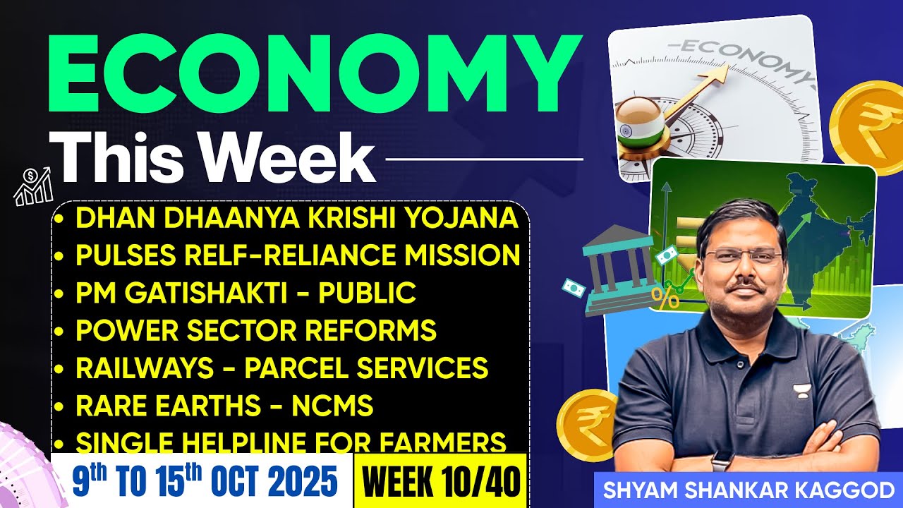 Economy This Week: (9th-15th October) Weekly Current Affairs for UPSC 2026 | Shyam Kaggod | IAS Exam