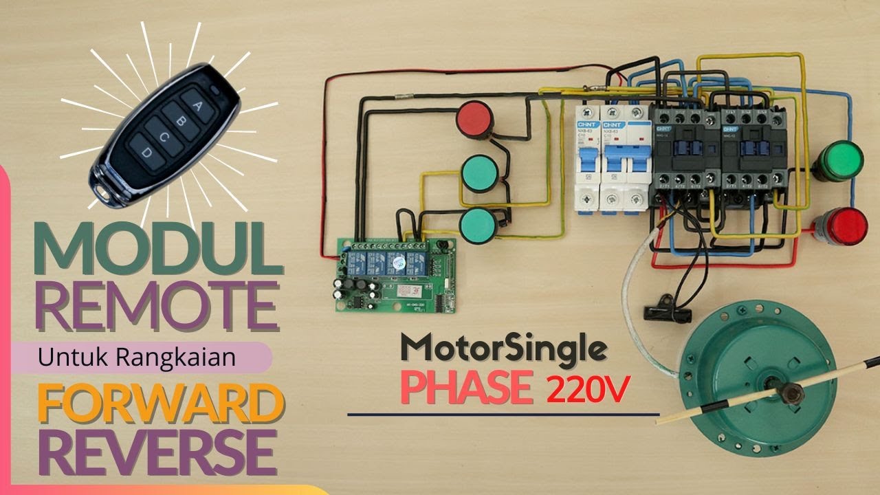 Cara Memasang Modul Remote pada Forward Reverse Single Phase