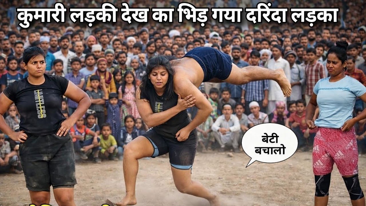 😱 are yah Kya Ho Gaya Aaj Dangal mein 🤯 desi kusti desi ladki pahalvan Kushti
