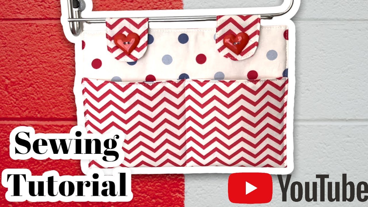 Wall hanging storage pockets Easy Sewing Tutorial