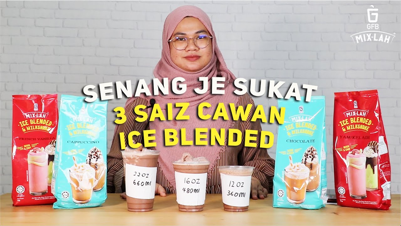 Tips Sukatan Ice Blend Cup 12, 16, 22 Oz  | Measurement For Frappe