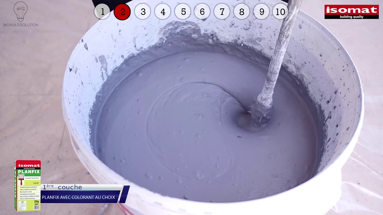 Béton Ciré Mural sur Faïence