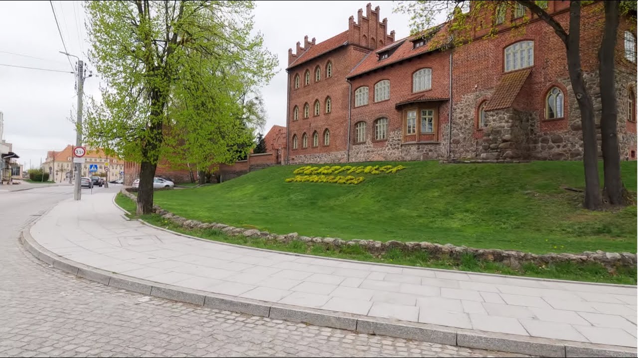 Poland / Olsztynek - Olsztyn. Route by car 4K go pro 11