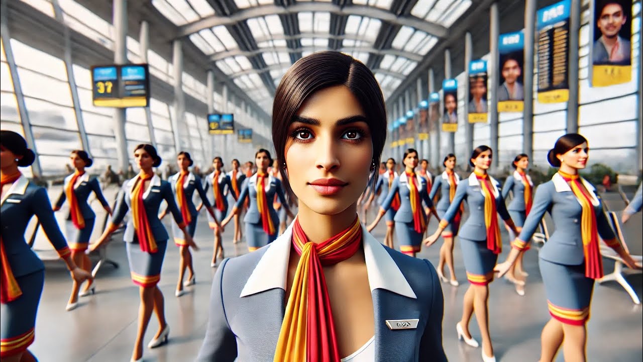 “100 Air Hostess Dance at Airport – Most Unexpected Moment!”