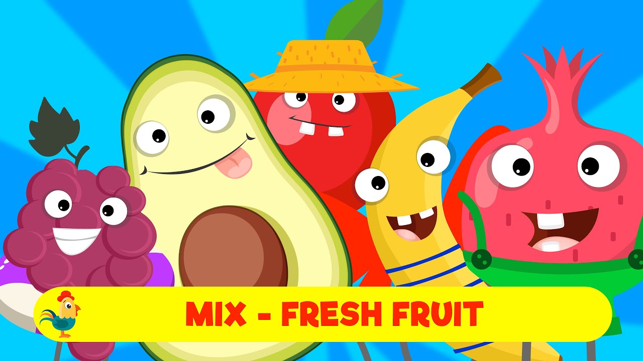 MIX FRESH FRUIT - 40 MINUT - ŚPIEWAJĄCE BRZDĄCE PIOSENKI DLA DZIECI