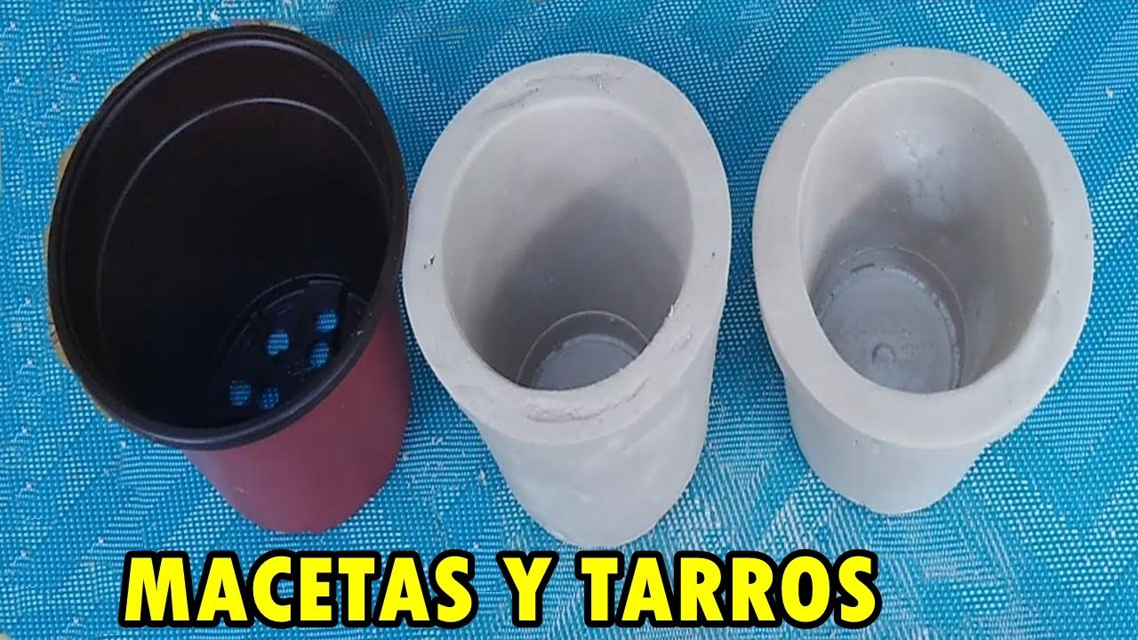 Como Hacer Macetas  y Tarros de YESO Para Las plantas muy FACIL Hazlo tu misma