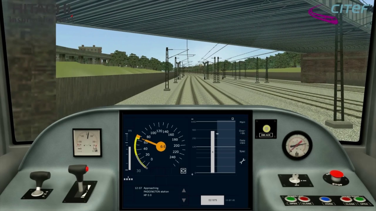 Simulador de conducción con sistema ERTMS. Reading - Paddington (2013)