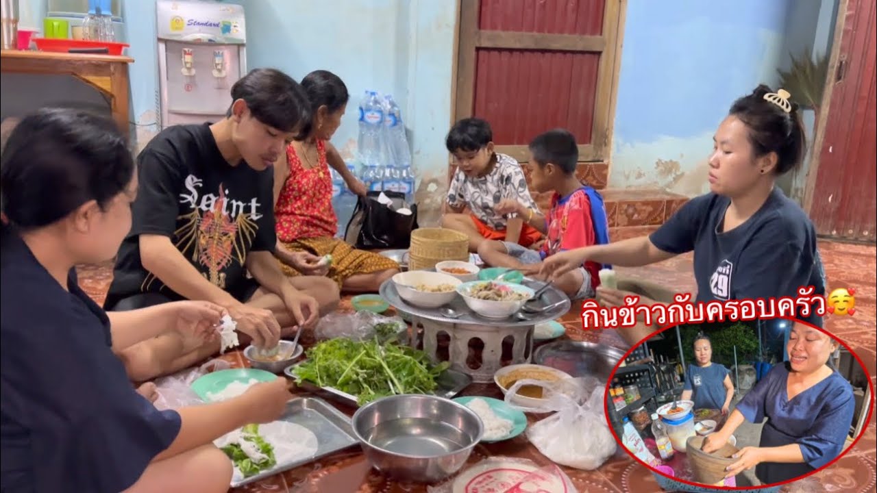 ทำเมนูหเมี่ยงผักน้ำจิ้มหวานกินกับครอบครัวที่บ้าน🥰