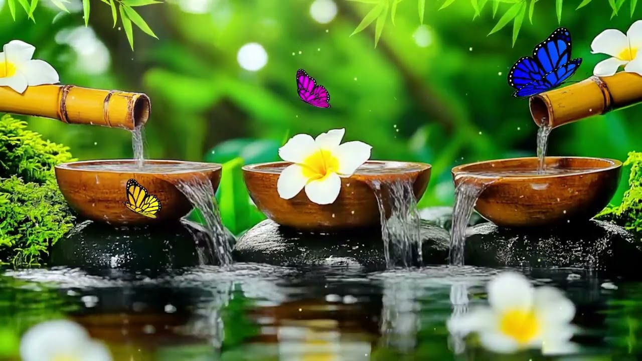 Gentle Piano music & Bamboo Fountain 🌴 Syv&auml;rentouttava musiikki mielelle ja keholle &ndash; Kylpyl&auml;