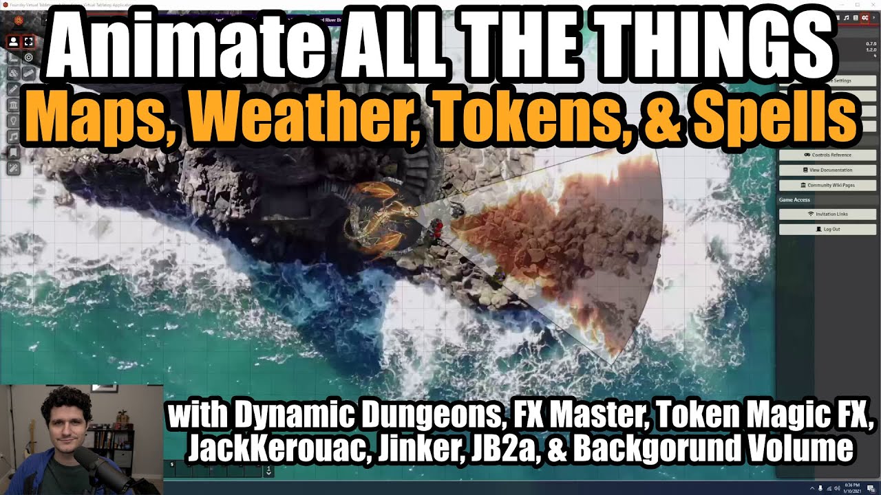 Using Animated Maps, Tiles, Tokens, and Spells in Foundry VTT