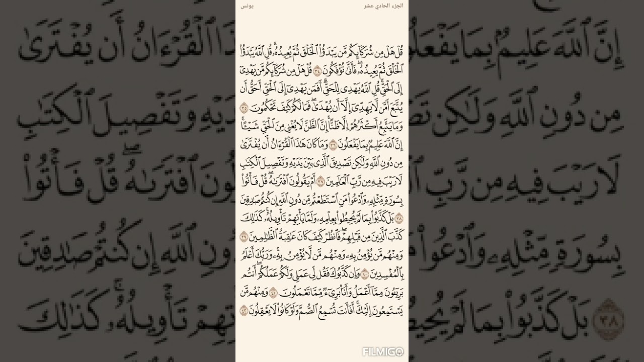 تفسير السعدي صفحة 213 سورة يونس من الاية (34) الى الاية (42)