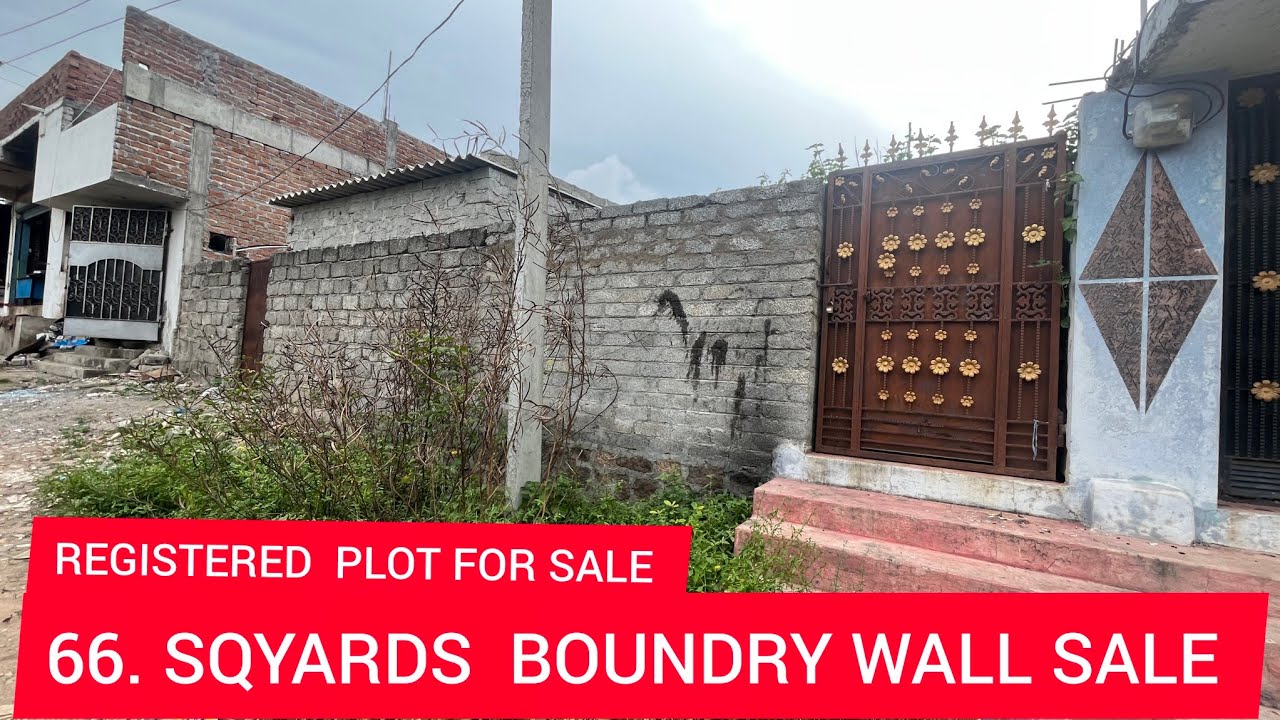 66 SQYARDS REGISTERED PLOT FOR SALE SHAHEEN NAGAR VENKATAPUR  BOUNDRY WALL SALE IN SHAHEEN NAGAR