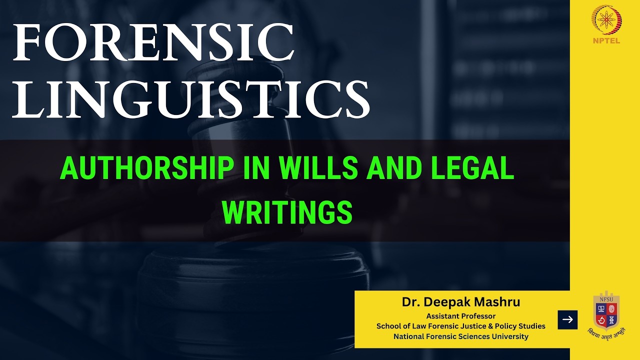 Authorship in Wills and Legal Writings