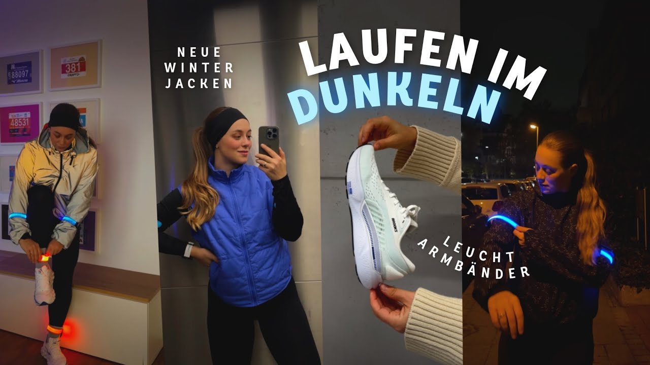 Winterläufe, neue Laufjacken, neue Laufschuhe, Armbänder fürs Laufen im Dunkeln + Food Diary