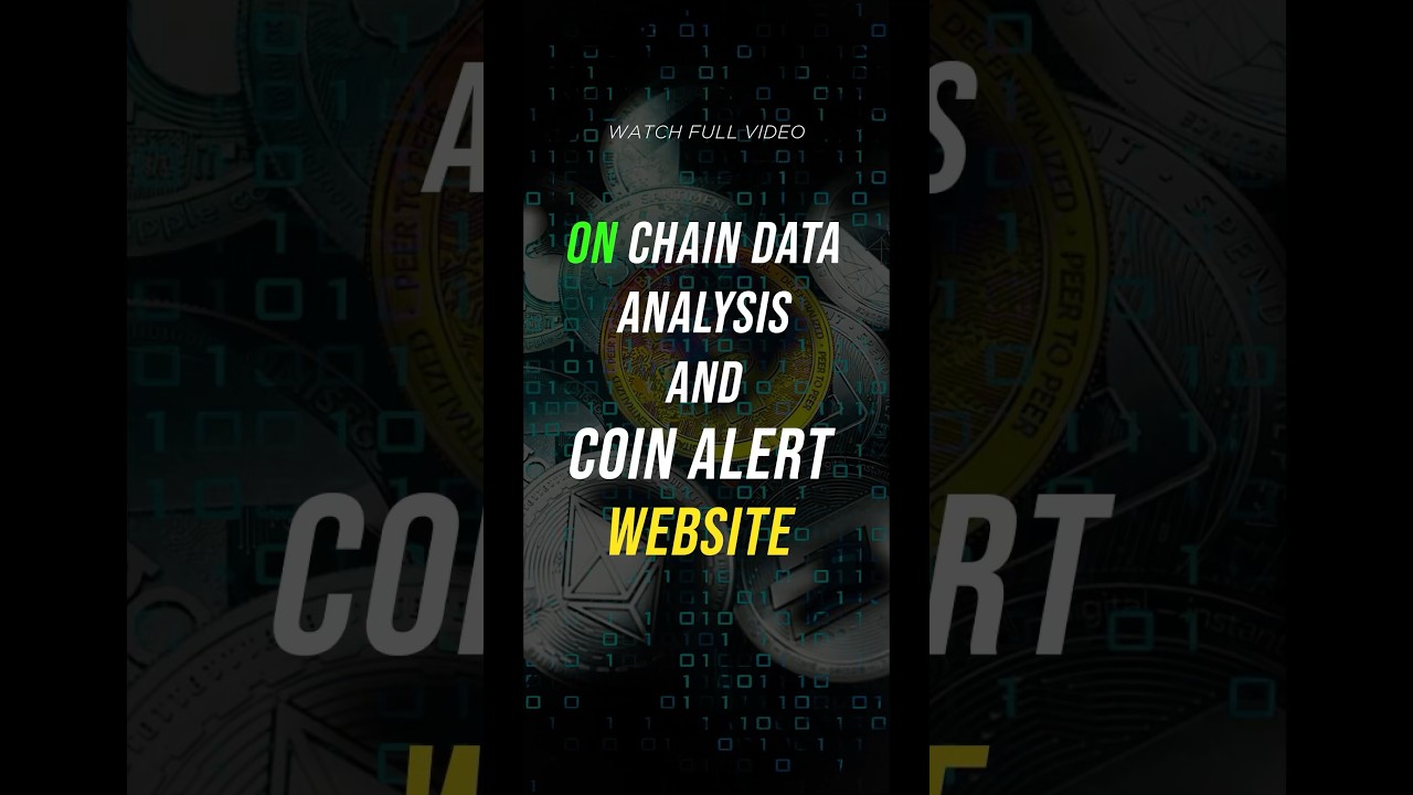On-chain Data Analysis and Coin Alert website #cryptolearning #crypto #bitcointrading  #education