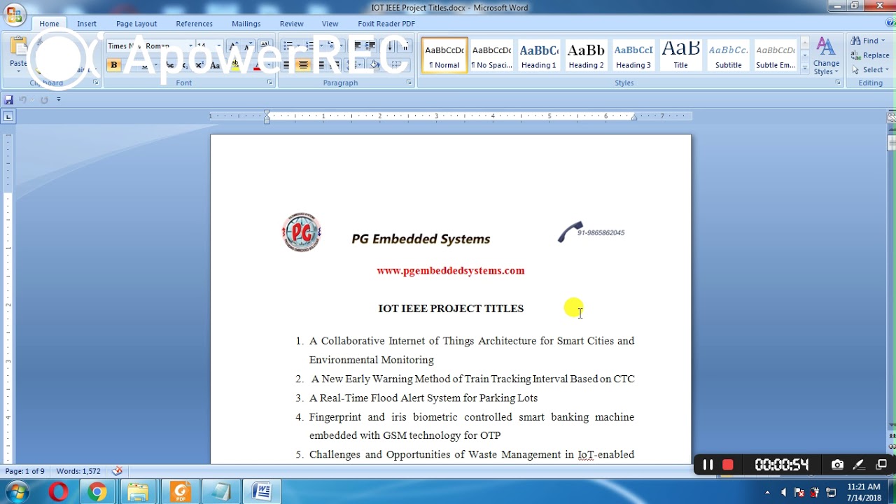 IEEE 2018-2019 OT IEEE PROJECTS TITLES