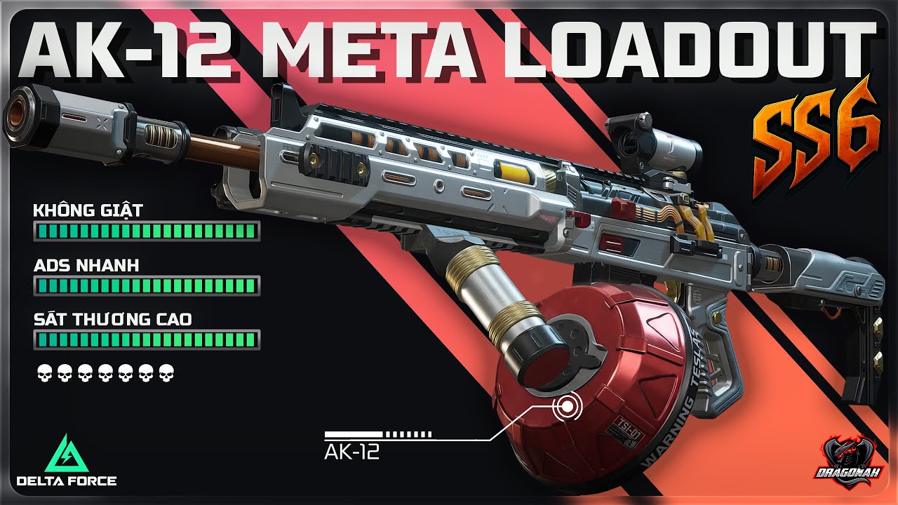 AK12 META LOADOUT - TỐC ĐỘ BẮN CH&Oacute;NG MẶT, ADS NHANH, TTK CỰC NGẮN | HƯỚNG DẪN DELTA FORCE | DRAGONAK