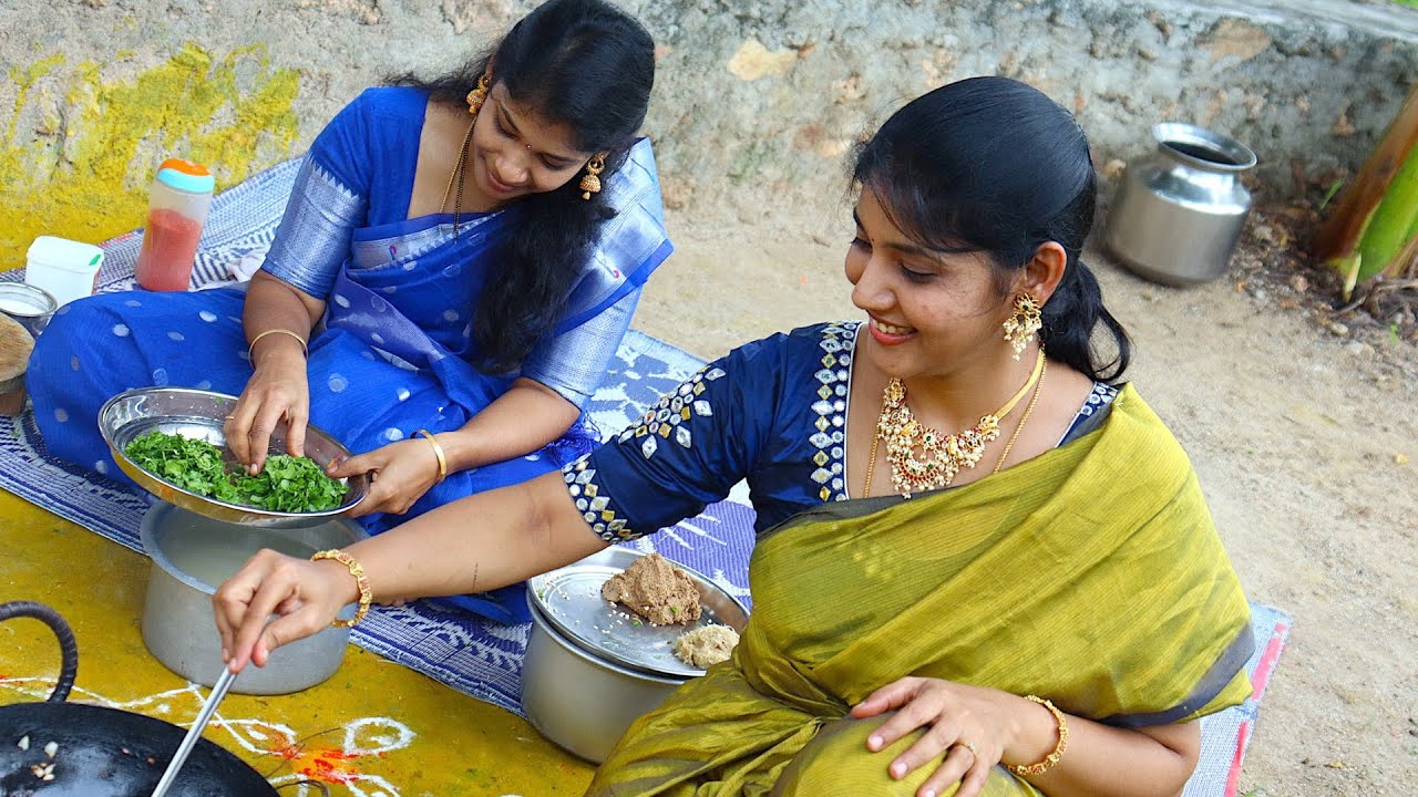 కట్టెల పొయ్యిమీద రాగి సంగటి పొట్టేలు కూర😋అప్పుడప్పుడూ ఇలాంటివి తప్పవు😞Village Traditional Cooking