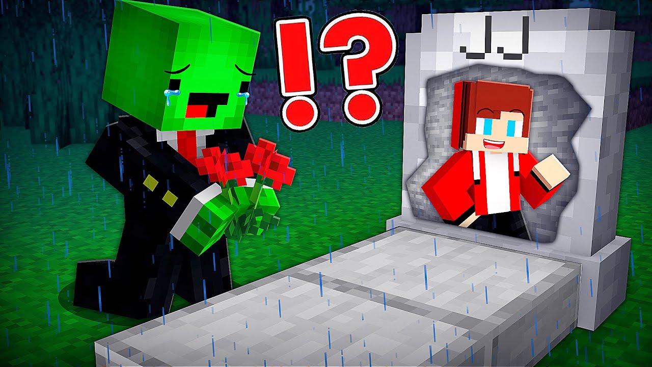 DIED JJ - Sad Story in Minecraft Challenge - Maizen