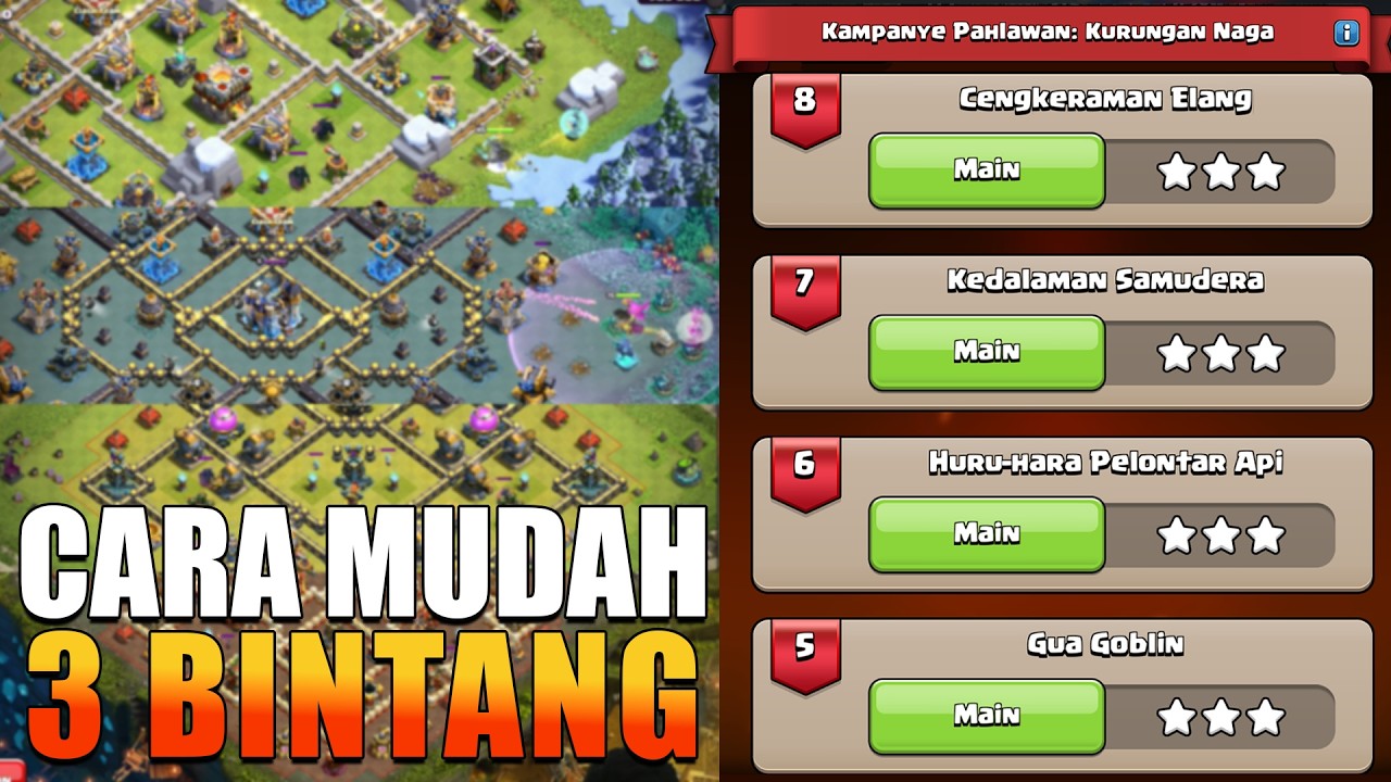 Cara Mudah Mendapatkan 3 Bintang di Kampanye Pahlawan Kurungan Naga 5-8