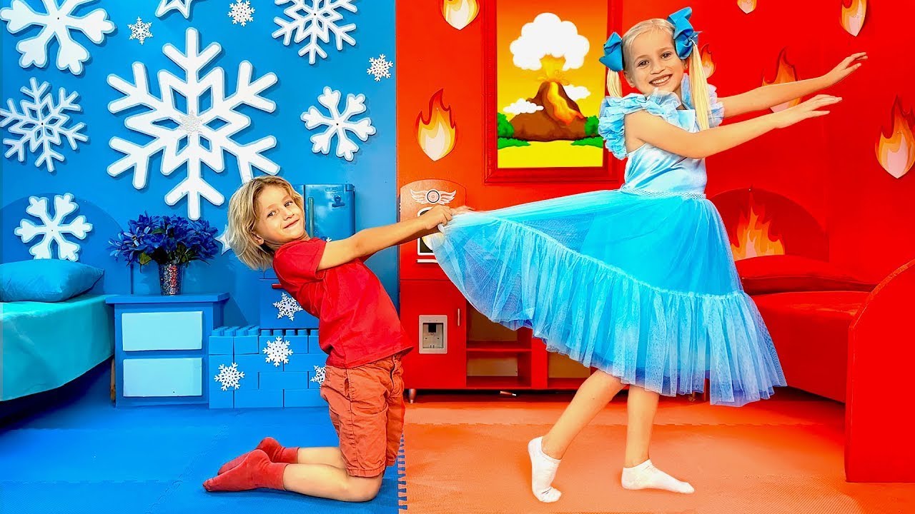 Hot vs Cold Song + more Kids Songs by Katya and Dima
