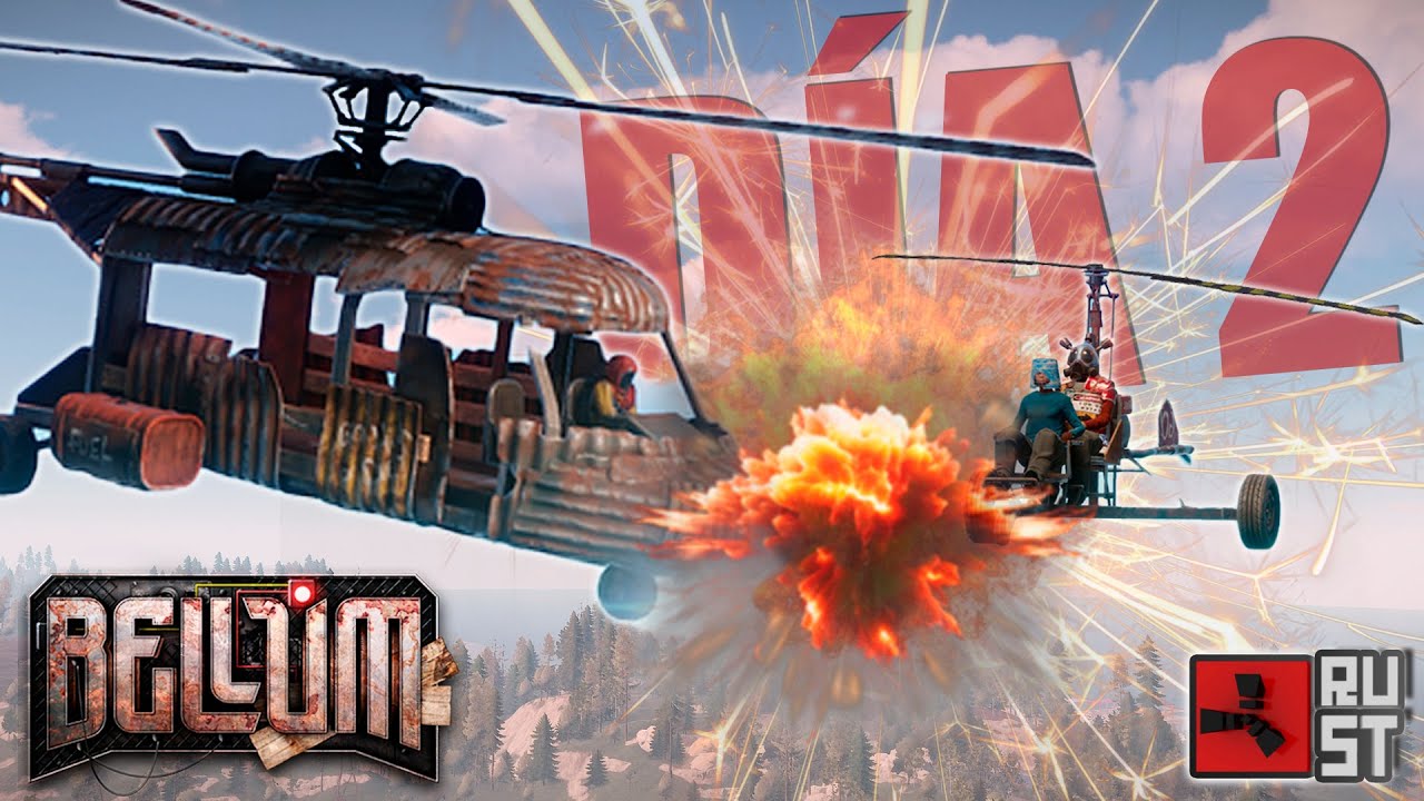 HELIBOOM: LA GUERRA DE HELICÓPTEROS 💥🚁 Día 2 en BELLUM | RUST