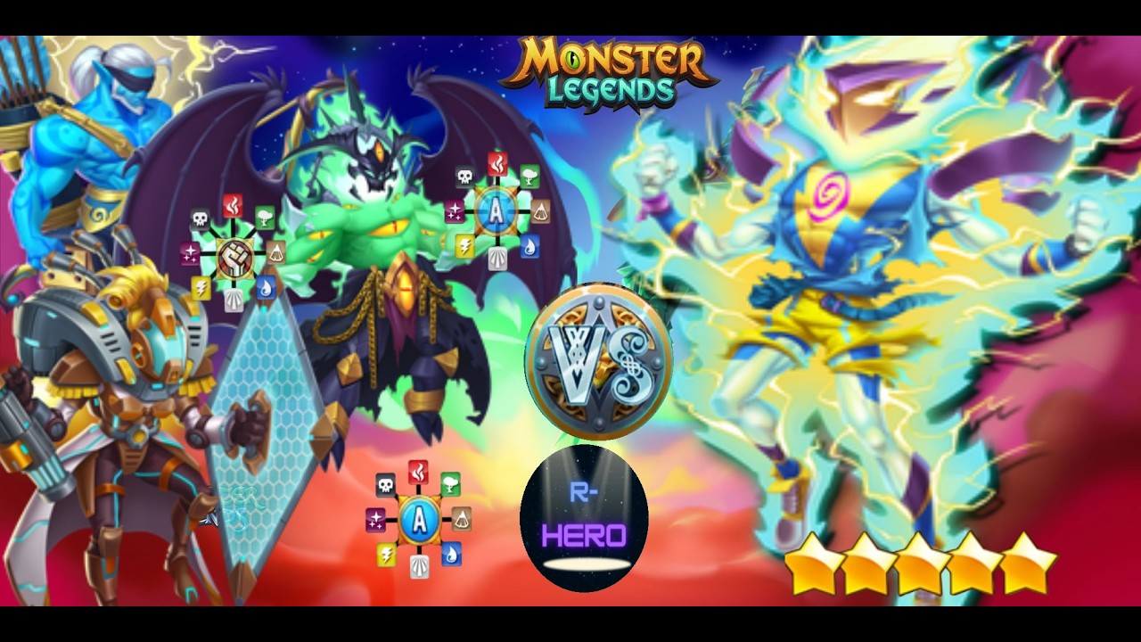 V-Kid VS El equipo top y Todos los arquitectos. Monster legends.