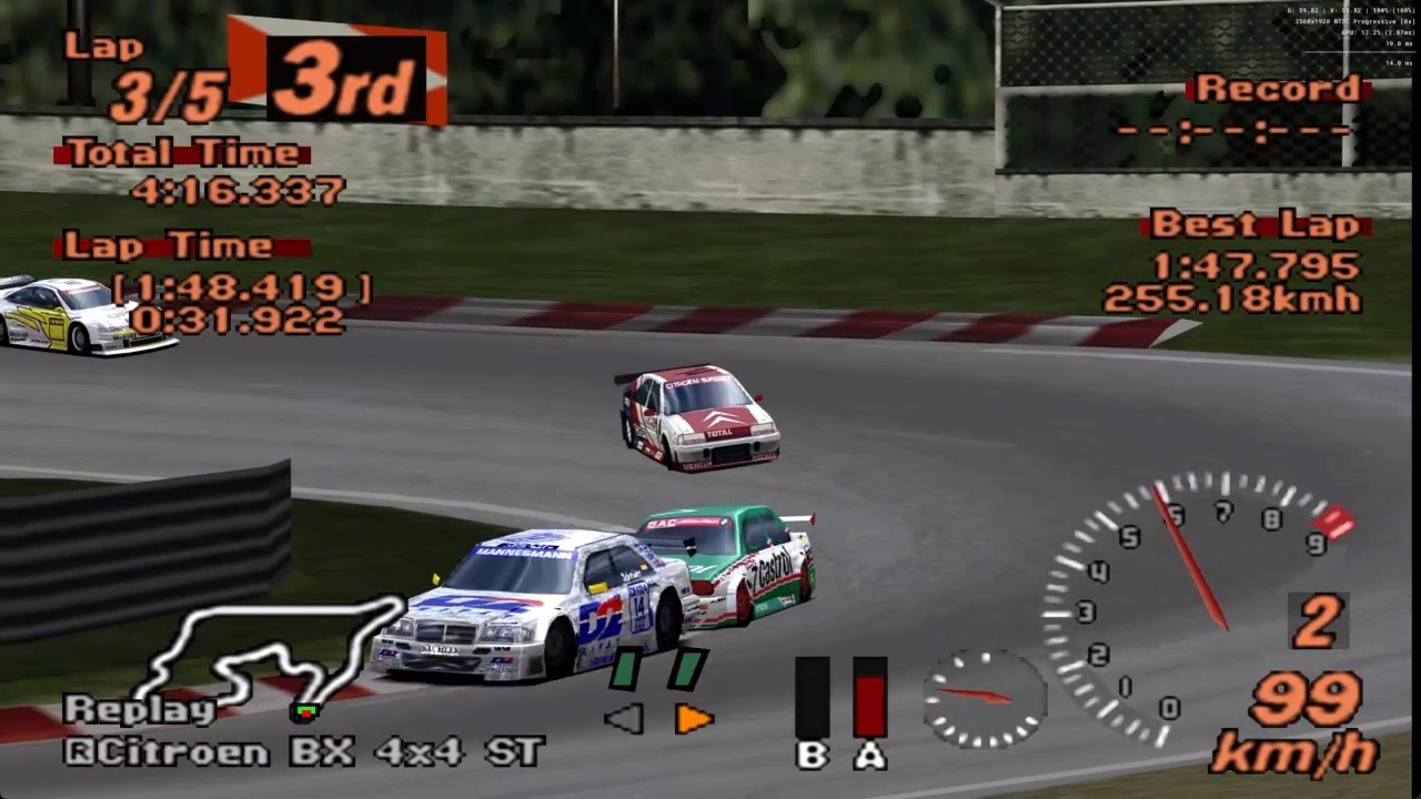 Citroën BX Supertourisme 1989 vs 1990s DTM | GT2 A-Spec v1.2 #24 | 60fps DuckStation 2025-10-13