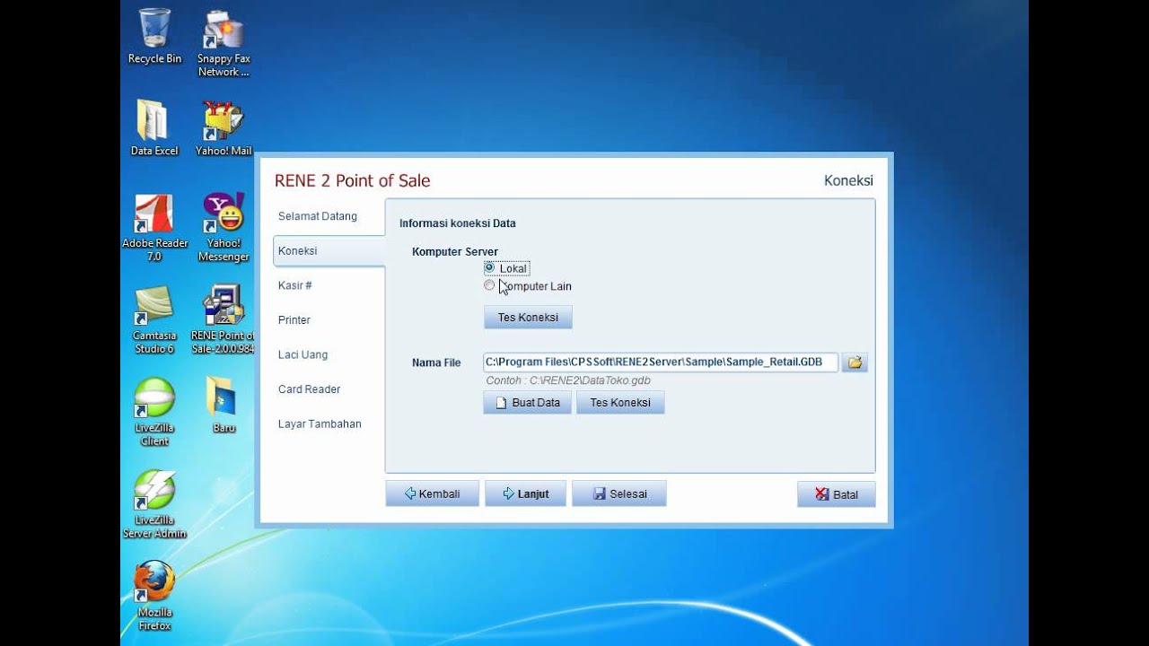 Buat Database RENE2 Point of Sale (Retail)