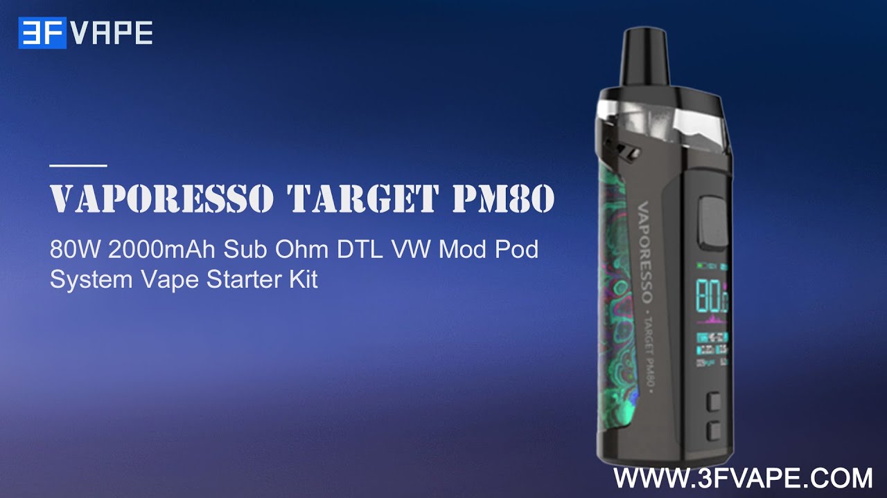 Vaporesso Target PM80 80W 2000mAh Sub Ohm DTL VW Pod System Vape Starter Kit