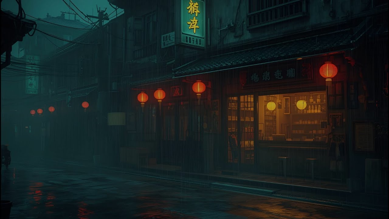 Late Night Walk in Shinjuku Rain 🌧️ Calm Lofi Beats for Focus &  Deep Sleep