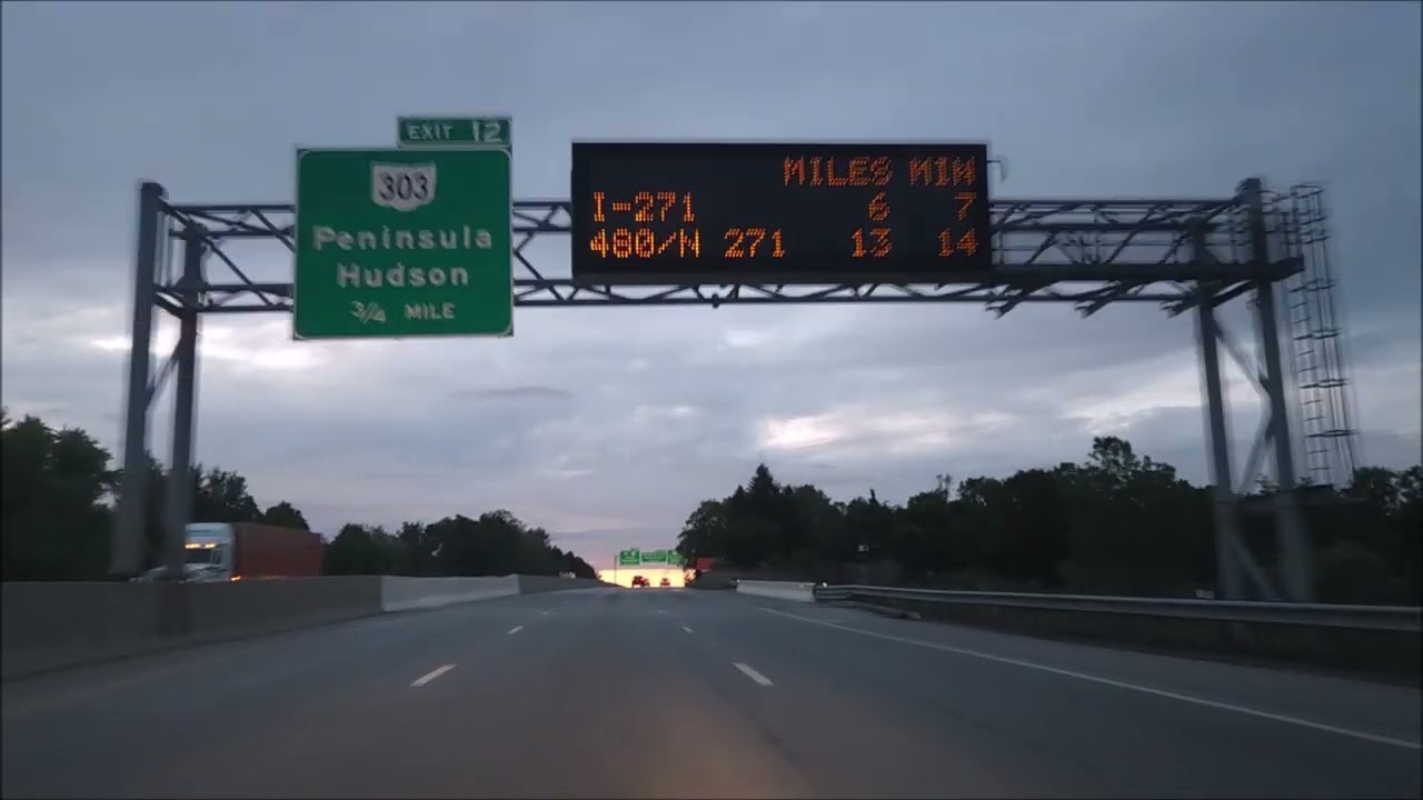 Burbank → Akron → Cleveland Bridge & Concrete Sounds | I-76, OH-59, OH-8, and more!
