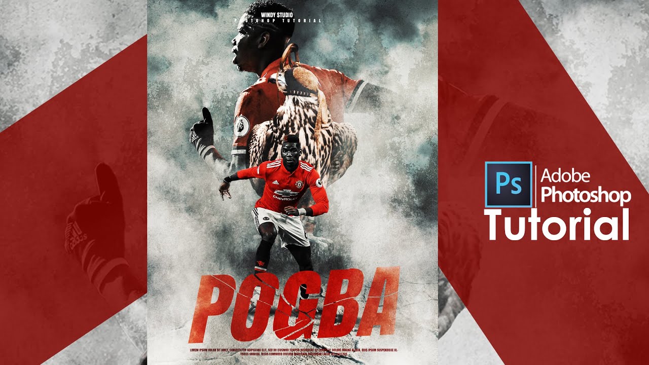 Adobe Photoshop Tutorial l Sports Poster Design l Pogba