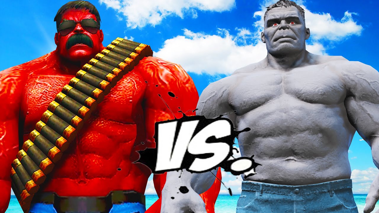 GRAY HULK VS RED HULK - EPIC SUPERHEROES BATTLE
