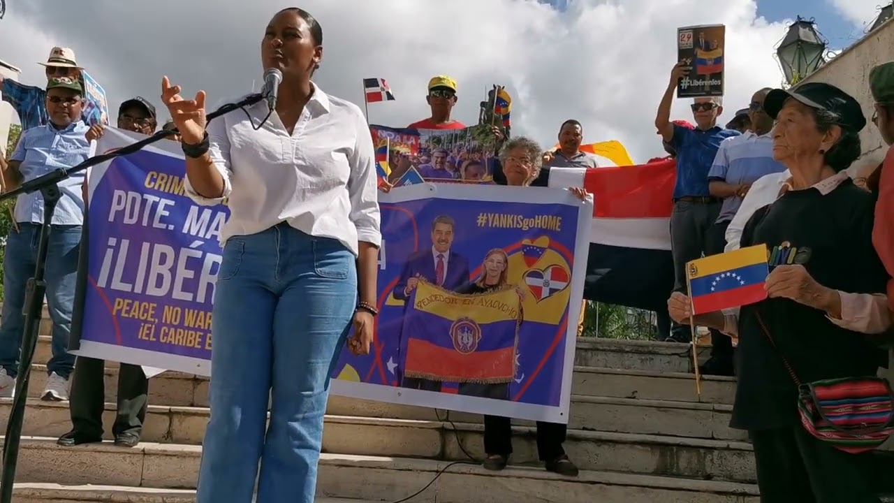 Plantón solidario con Venezuela, por la libertad del Pdte Maduro y Cilia Flores, poeta Nicolle Roman