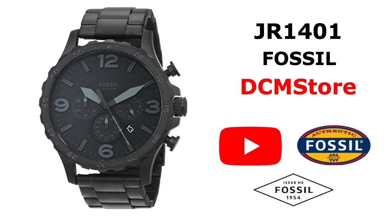 JR1401 Fossil Nate Chronograph Black Militar
