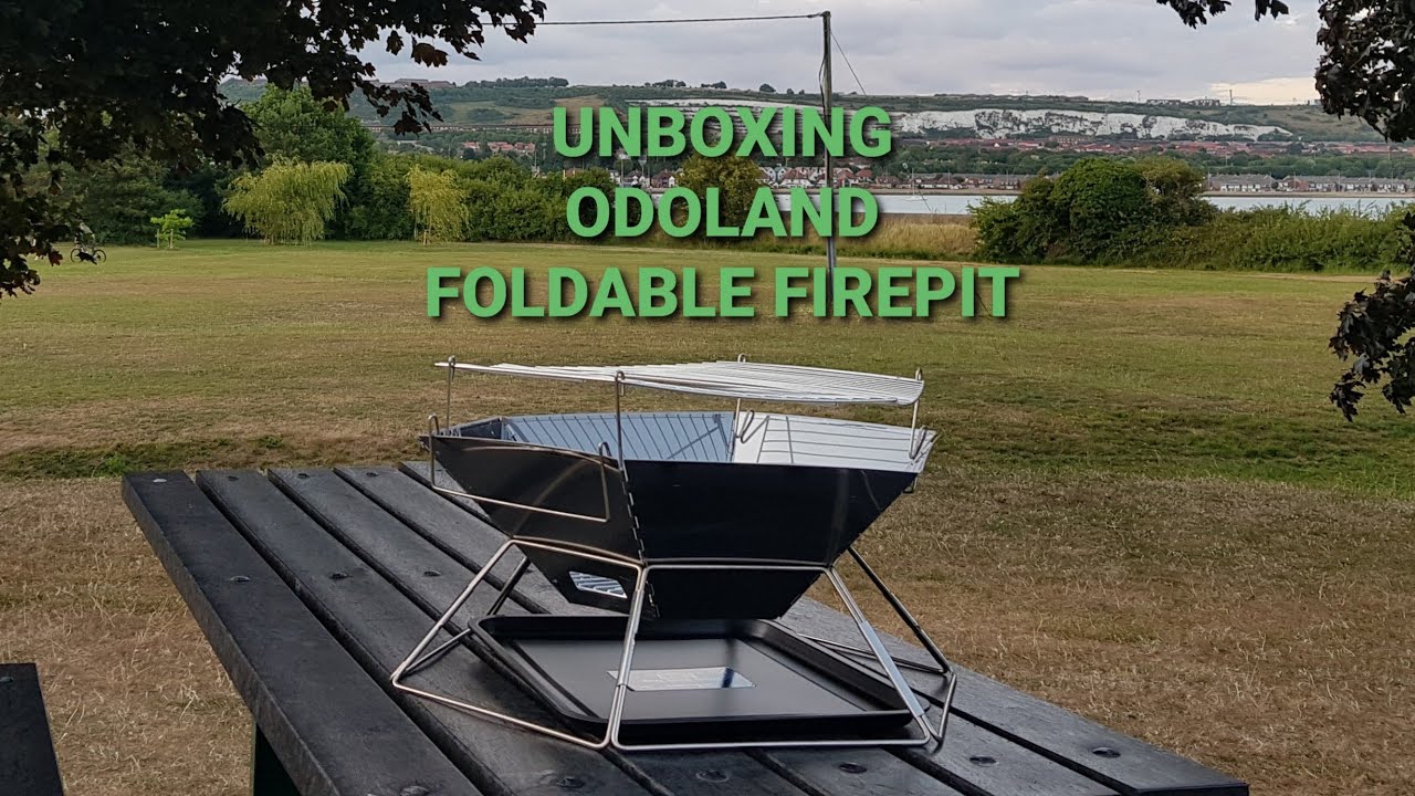 Unboxing . Odoland large foldable firepit