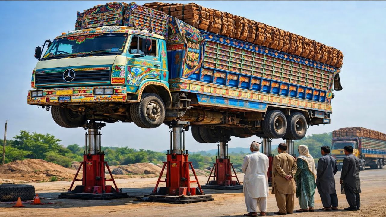 Only Pakistani Mechanic Can Fix a Broken Rear Axle & Hub like This 💪 Heavy Load   @pkmechanics 