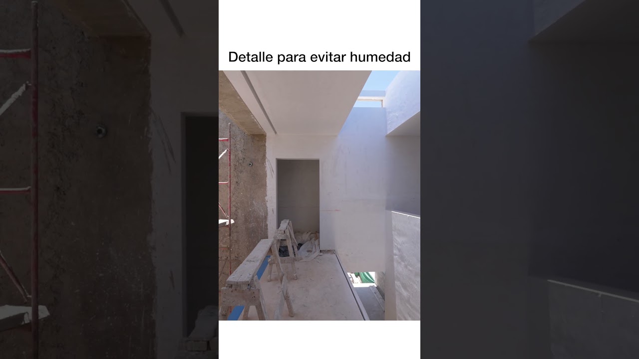 Detalle para evitar la humedad #ObraEnProceso #CasaOlivos #Enjarres