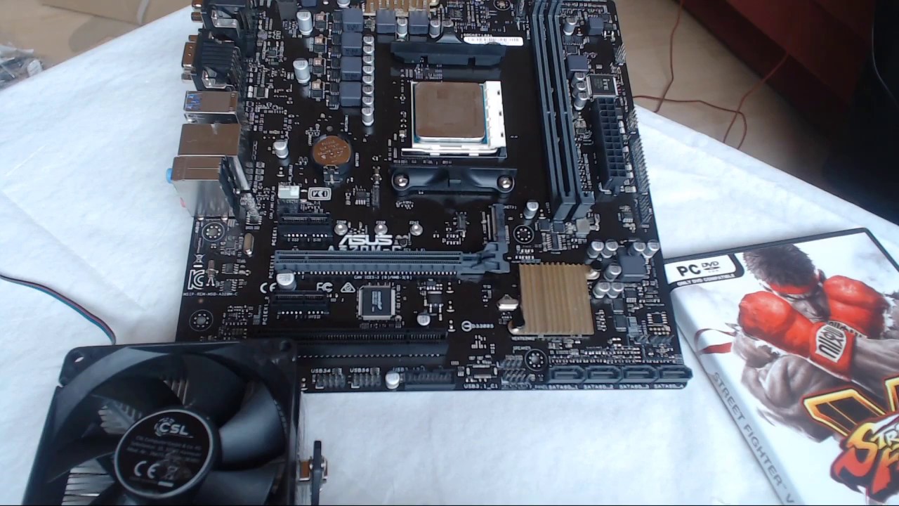 My AMD A12-9800 & Asus A320M-C AM4 Mainboard Arrived. Test Suggestions? Street Fighter V Give Away.