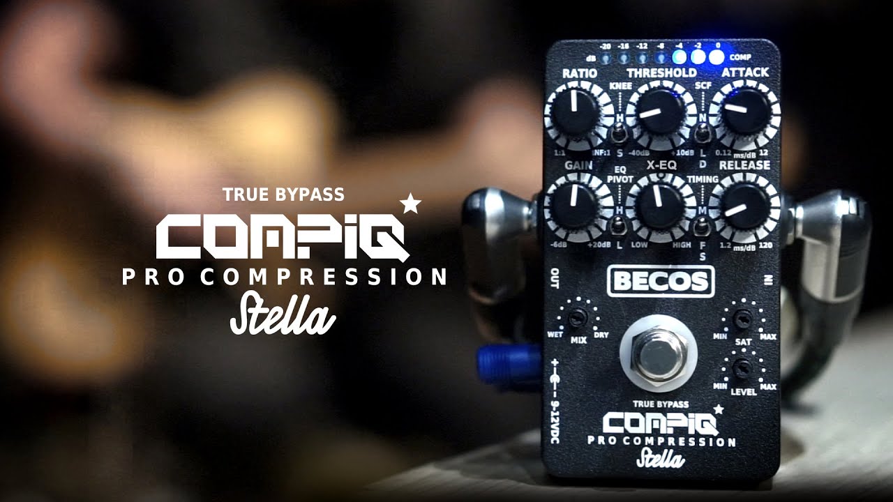 Becos CompIQ STELLA Full-Featured Compressor-Limiter for Bass and Guitar - Guitar Demo