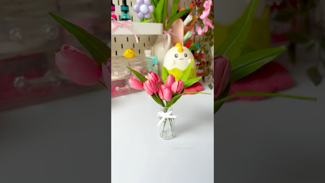 DIY Tulips using Pista Shells 