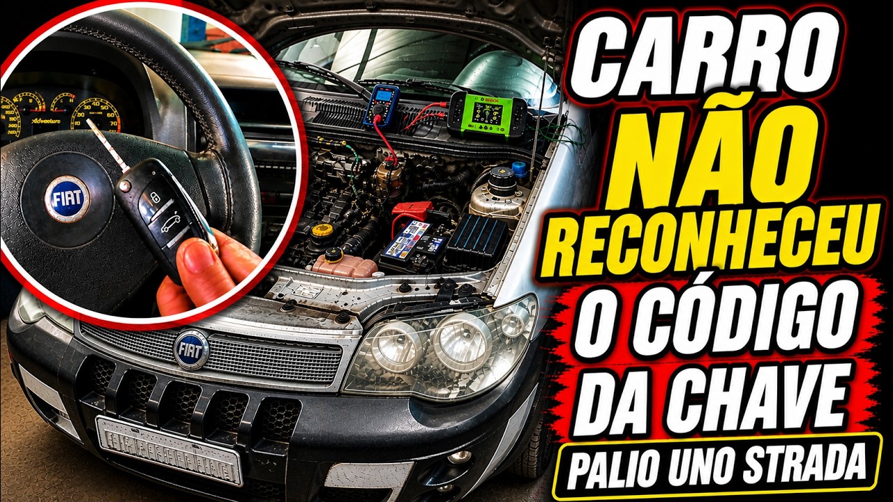 CARRO NÃO RECONHECEU O CÓDIGO DA CHAVE E NÃO FUNCIONOU PALIO UNO STRADA/CADEADO ACESO OU PISCANDO!