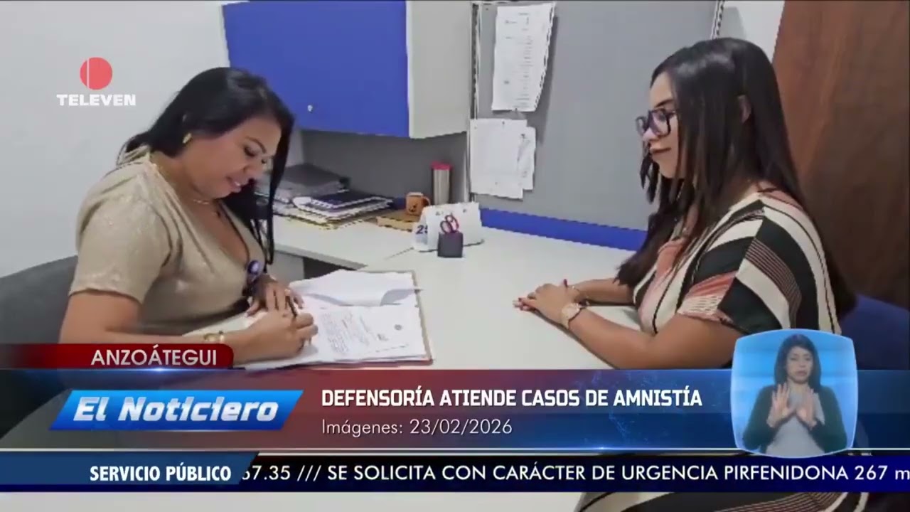 Defensoría del Pueblo atiende casos de Ley de Amnistía - El Noticiero emisión meridiana 23/02/26