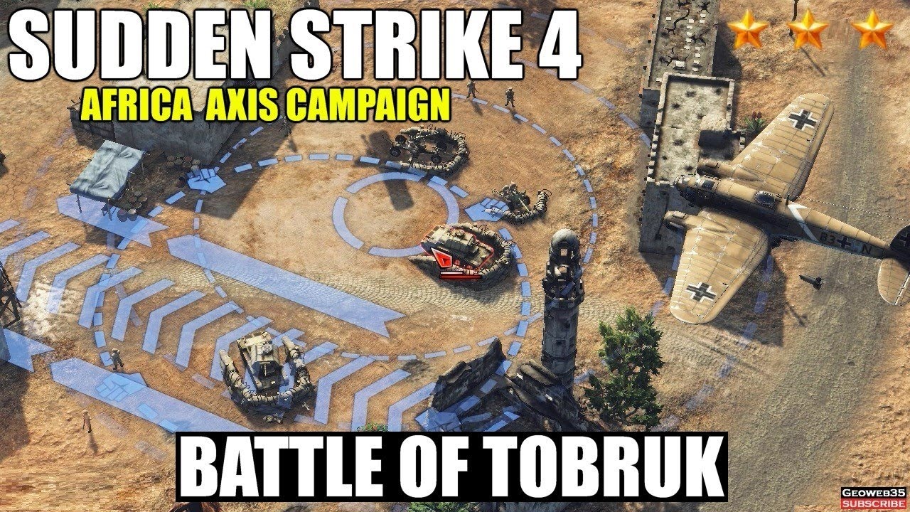 Sudden Strike 4 Africa Desert War DLC | Axis Campaign | Battle of Tobruk